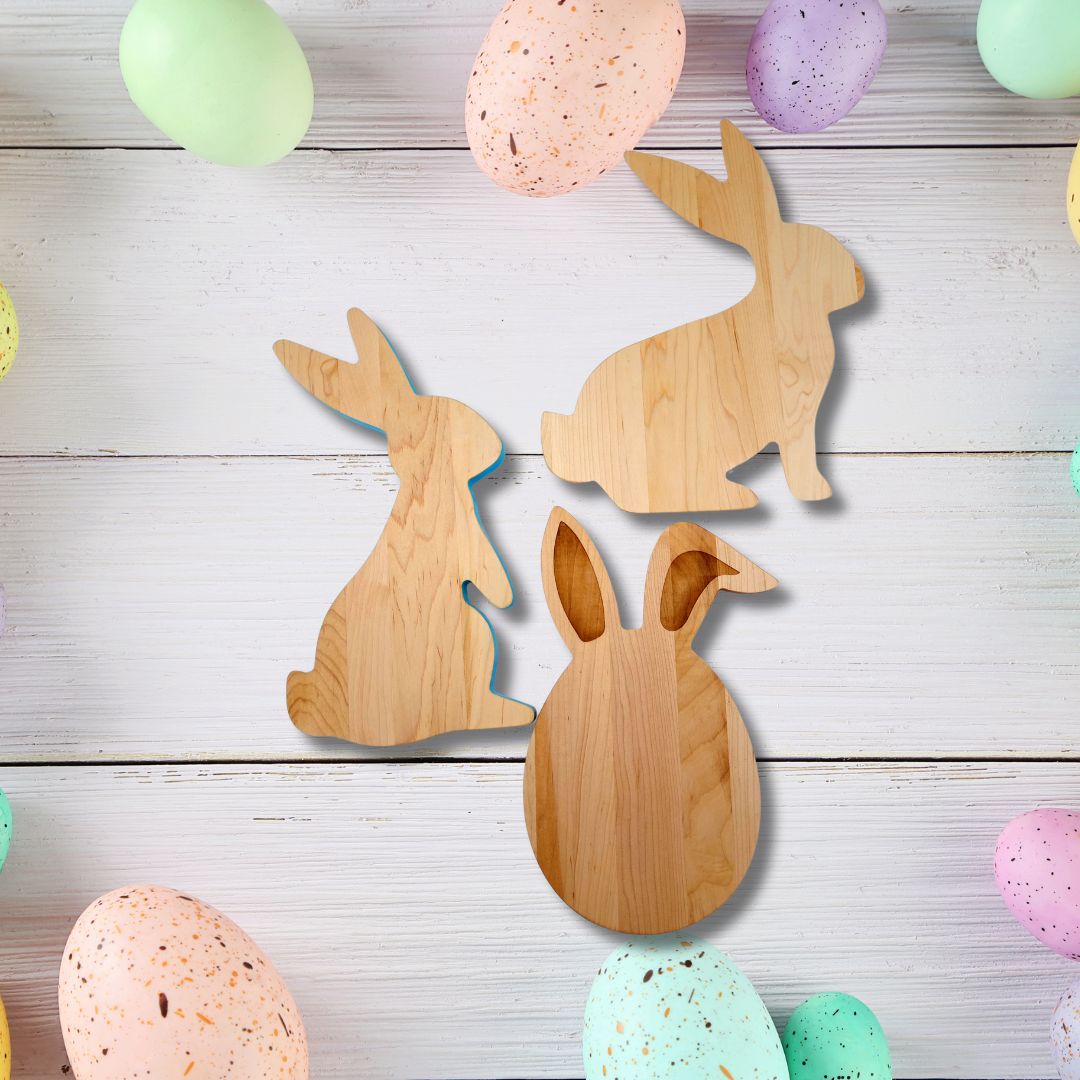 Easter Egg with Bunny Ears Wood Board-3