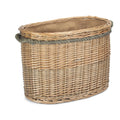 Oval Rope Handled Wicker Log Basket