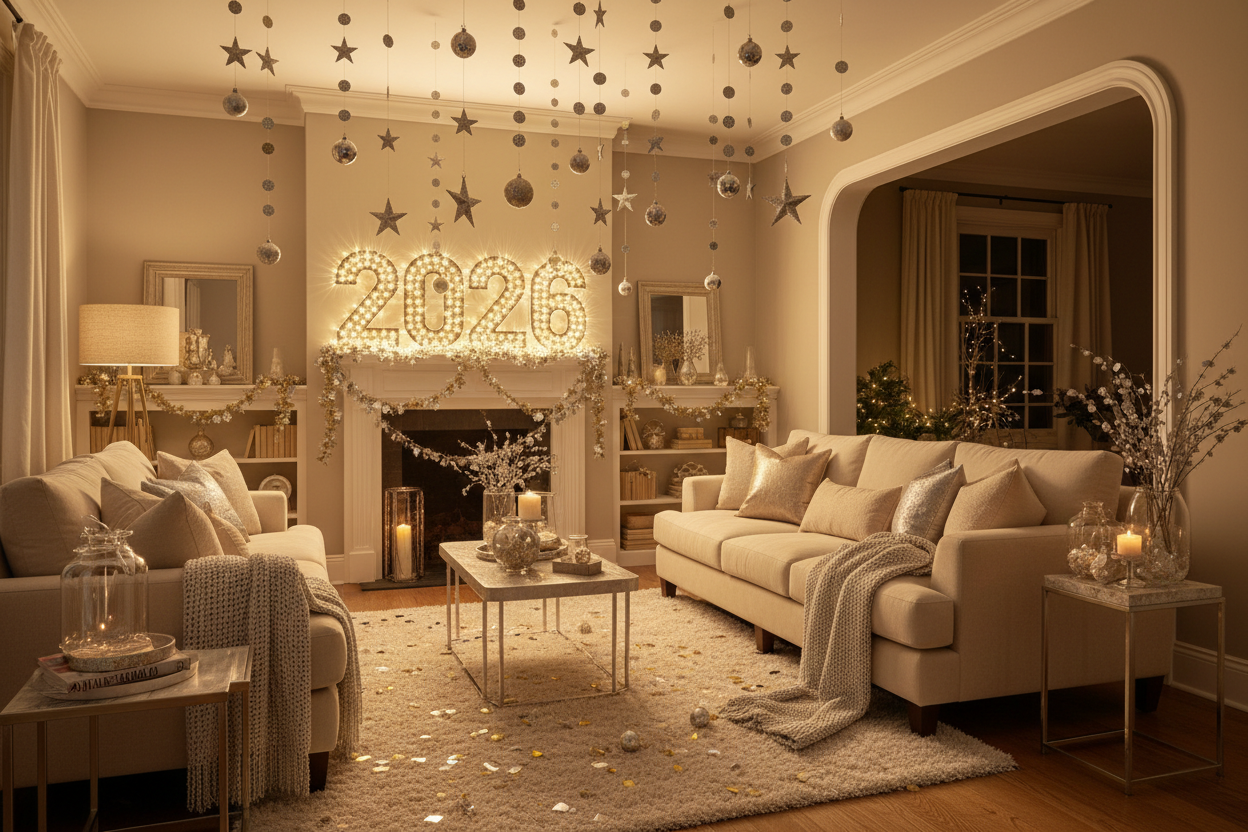 homely sparkly decor 2026 in the living room